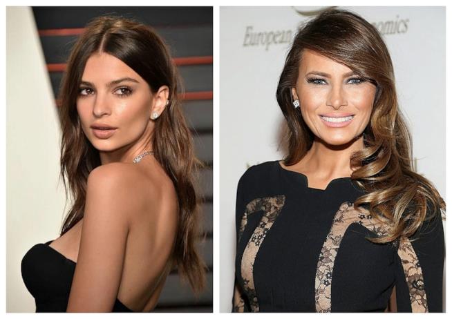 Emily Ratajkowski si schiera in difesa di Melania Trump Primo piano di Melania Trump e Emily Ratajkowski