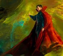 Benedict Cumberbatch in una concept art di Doctor Strange