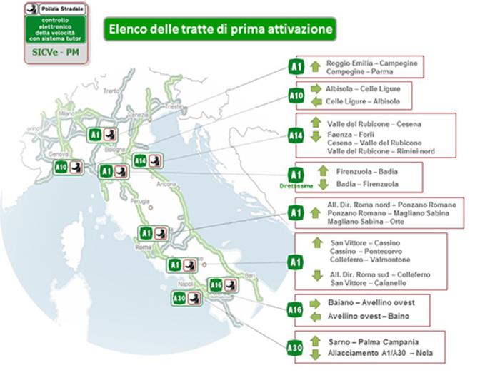 Il posizionamento dei nuovi tutor Una cartina dell'Italia che mostra dove sono posizionati i nuovi tutor