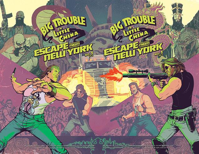 La cover del fumetto crossover tra Grosso Guaio a Chinatown e 1997: Fuga da New York La copertina del primo numero del fumetto crossover