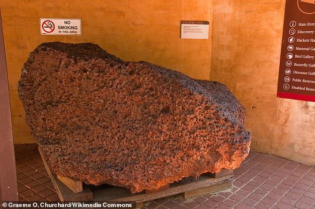 Il meteorite Mundrabilla Uno scatto del meteorite Mundrabilla