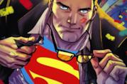 Superman non si nasconderà più dietro a un paio di occhiali Mezzobusto disegnato di Superman/Clark Kent mentre si sbottona la camicia e si toglie gli occhiali