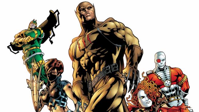 I Segreti Sei in un disegno di copertina della miniserie a loro dedicata da DC Comcs Disegno in cui compaiono in posizione da fotografia i Segreti Sei