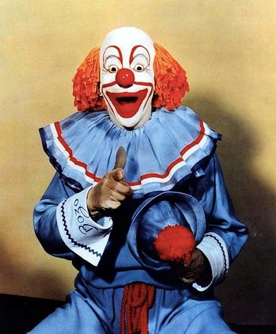 Il clown Bozo Un primo piano del clown Bozo
