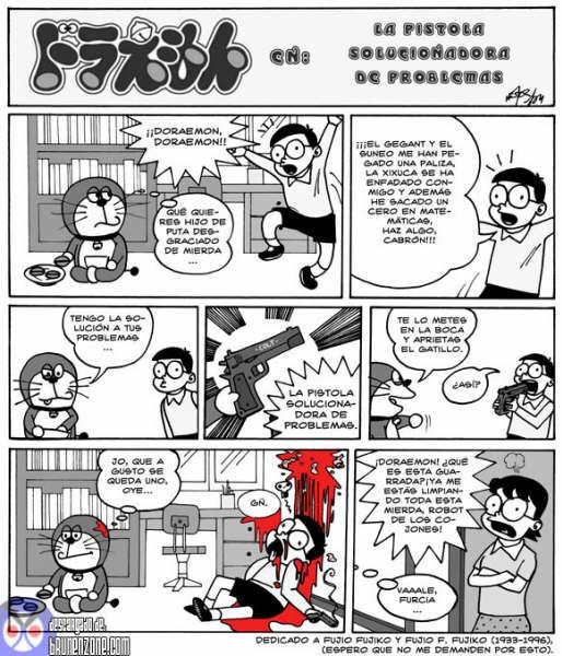 Finale del Doraemon omicida Il rosso è l'unico colore in questo finale fake