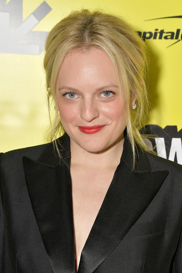 Un primo piano di Elisabeth Moss, attrice statunitense Elisabeth Moss, attrice statunitense in posa per i fotografi