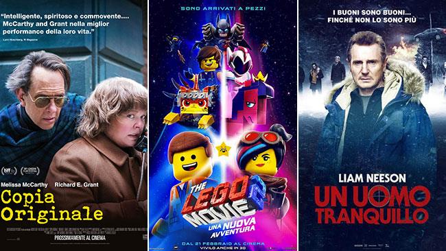 Weekend al cinema: i film in sala il 23 e 24 febbraio 2019 I poster di Copia originale, The Lego Movie 2, Un uomo tranquillo