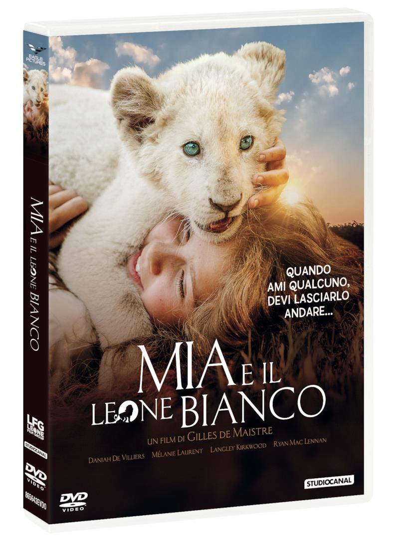 La cover del DVD del film Mia e il leone bianco Mia e il leone bianco, la versione in DVD