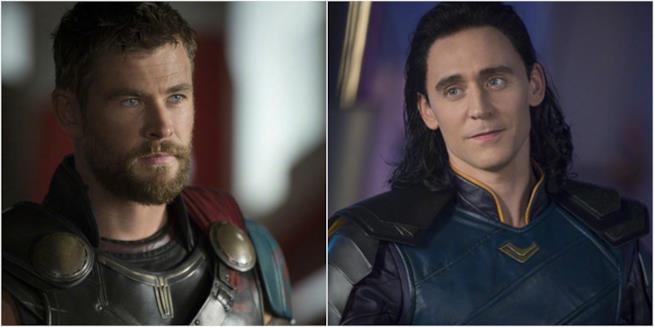 Una scena mai girata di Thor: Ragnarok con Thor cicciottello e Loki emo goth Thor e Loki in Ragnarok