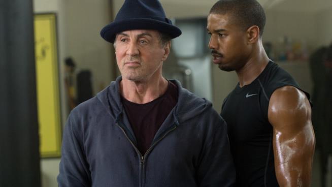Sylvester Stallone sarà anche regista e produttore del sequel di Creed Sylvester Stallone e Michael B. Jordan in una scena di Creed - Nato per combattere