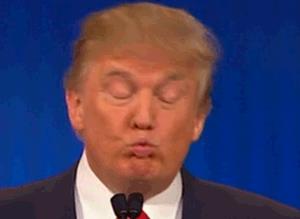 Donald Trump respinto da Emma Thompson Una delle espressioni più buffe di Donald Trump