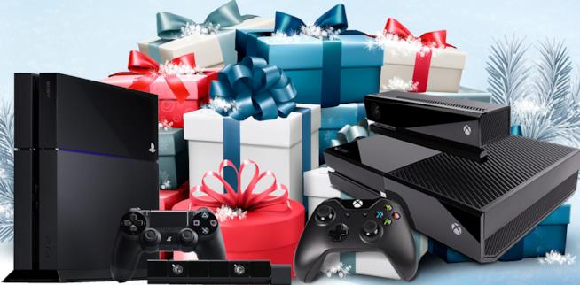 PS4 vs. Xbox One, quale console comprare a Natale 2016? PS4 e Xbox One tra i regali natalizi in un render