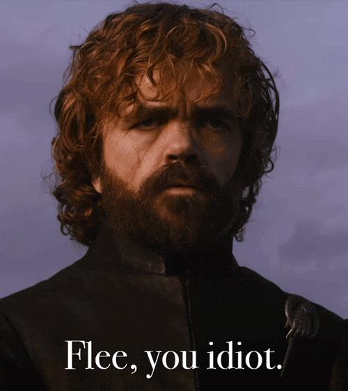 Tyrion Tyrion guarda Jaime marciare verso Daenerys