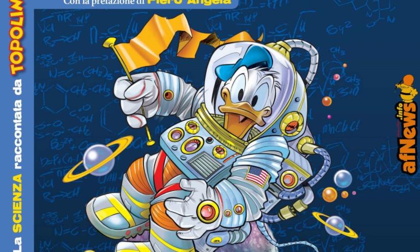 Il prossimo numero del fumetto di Topolino sarà dedicato al mondo della scienza e conterrà una prefazione scritta da Piero Angela La copertina dello speciale inserto di Topolino