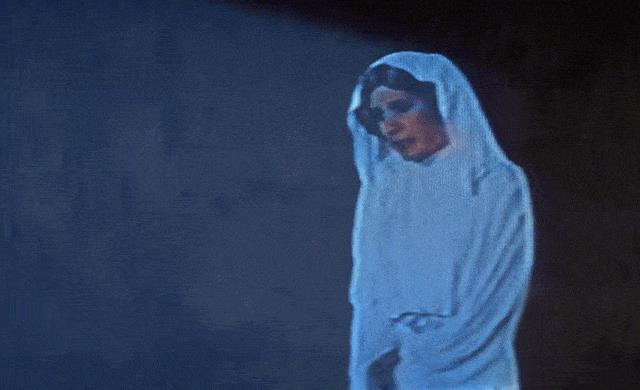Gli ologrammi di Star Wars sono un po' più vicini Ologramma di Leia Organa