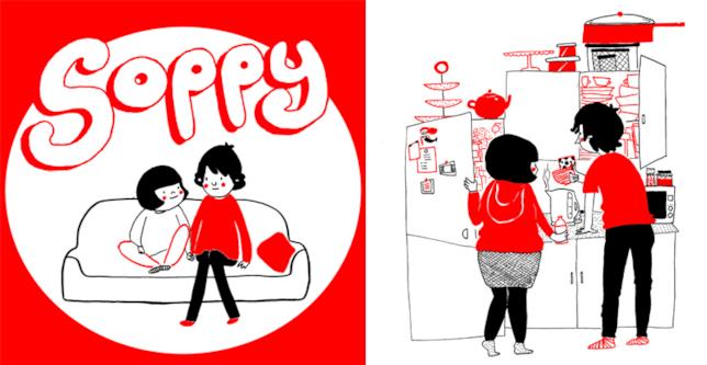 Philippa Rice e Luke: i protagonisti di Soppy Philippa Rice e Luke Pearson così come appaiono in Soppy