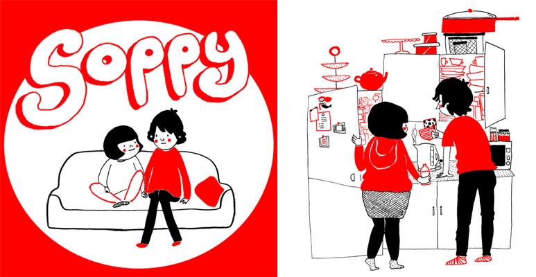 Philippa Rice e Luke: i protagonisti di Soppy Philippa Rice e Luke Pearson così come appaiono in Soppy
