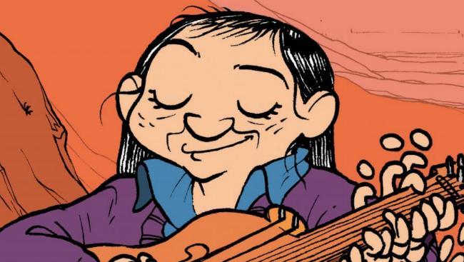 La cover della graphic novel Violeta - Corazòn maldito La copertina del fumetto di Tonfoni e Spataro sulla vita di Violeta Parra