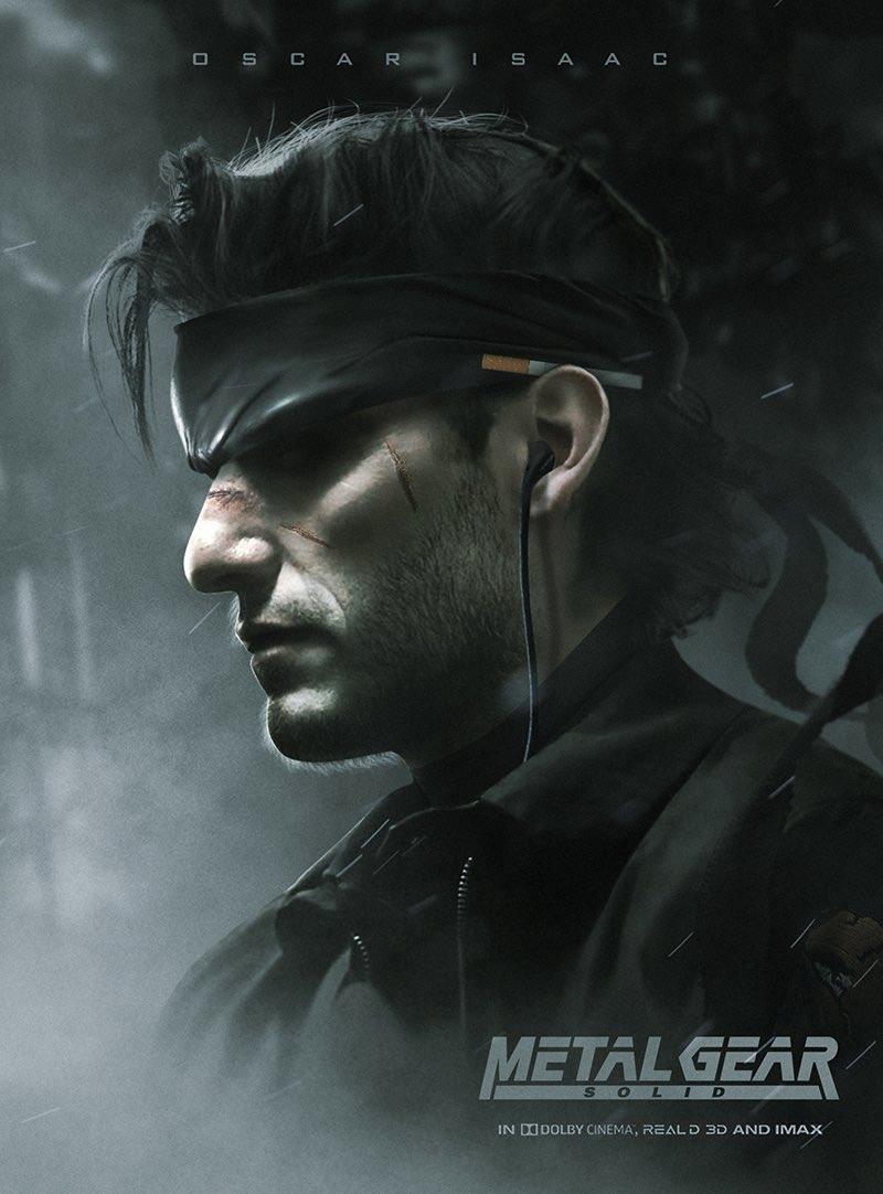 E se Oscar Isaac fosse Solid Snake nel film di Metal Gear Solid? Oscar Isaac come Solid Snake, disegnato da BossLogic