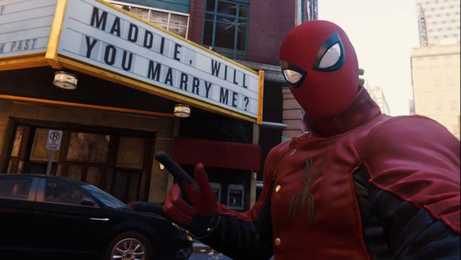 Complice Insomniac, un fan del gioco ha incluso la sua proposta di matrimonio in Spider-Man La proposta di matrimonio in Spider-Man