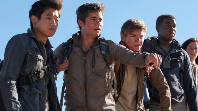 Maze Runner - La Fuga, trama e finale Il cast di Maze Runner in un'immagine del film
