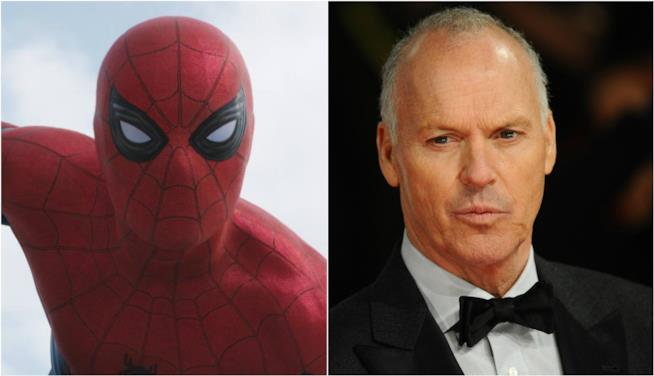 Michael Keaton in trattative per entrare a far parte del cast di Spider-Man: Homecoming Tom Holland col costume da Uomo Ragno e Michael Keaton in smoking