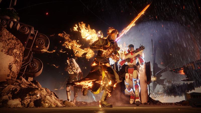 Destiny 2 festeggia il lancio con l'uscita del merchandise ufficiale Tre Guardiani in azione in Destiny 2