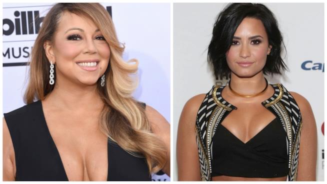 Demi Lovato snobbata da Mariah Carey in TV Primo piano di Mariah Carey e Demi Lovato