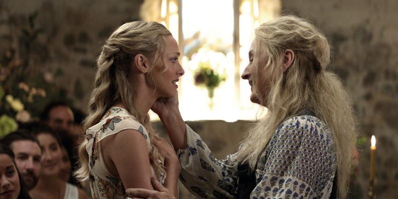Due generazioni a confronto Amanda Seyfried e Meryl Streep in una scena di Mamma Mia! Ci risiamo