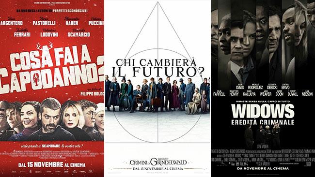 Weekend al cinema: i film in sala il 17 e 18 novembre 2018 I poster dei film Cosa fai a Capodanno?, Animali fantastici 2, Widows - Eredità criminale