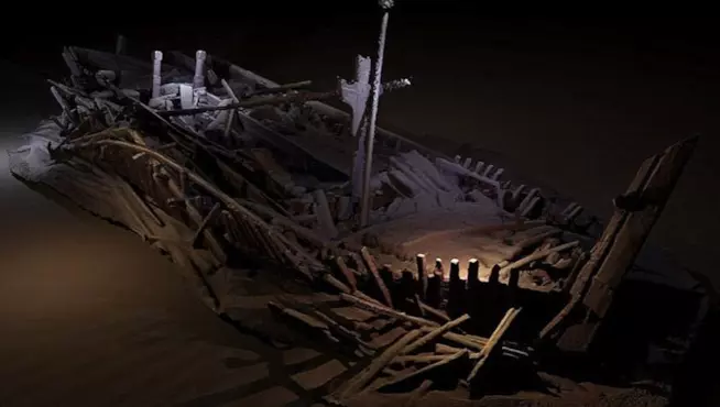 Il più antico relitto mai rinvenuto giace sul fondo del Mar Nero Scatto ravvicinato del relitto greco