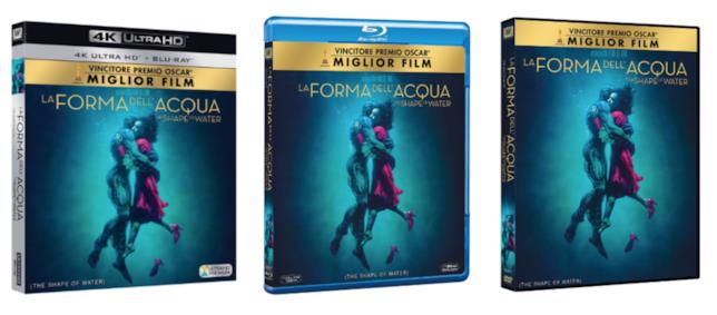 La forma dell'acqua I tre DVD de La forma dell'acqua