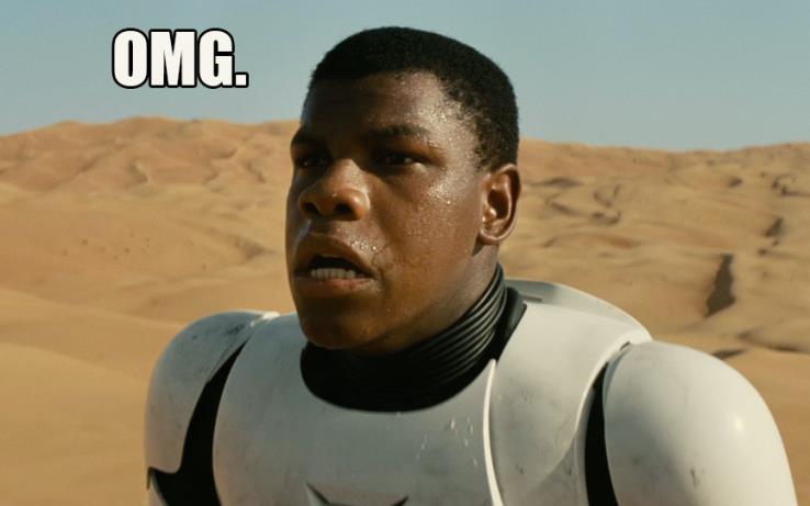 L'estensione di Chrome Star Wars Spoiler Blocker Finn di Star Wars: Il Risveglio della Forza