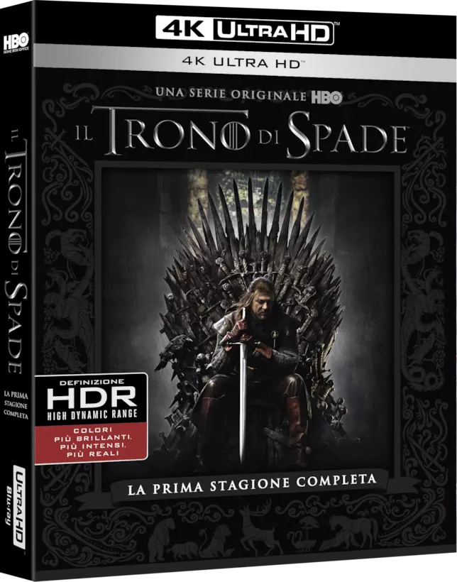 Il Trono di Spade 1, in 4K UHD Il Trono di Spade 1, packshot della prima stagione in 4K UHD