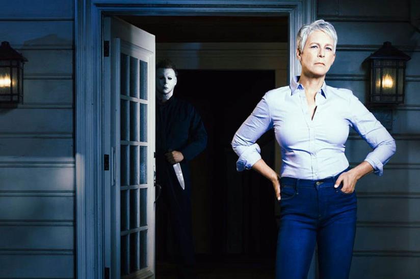 Il regista David Gordon Green parla della chiusura della trilogia di Halloween L'attrice Jamie Lee Curtis con alle spalle l'inquietante Michael Myers