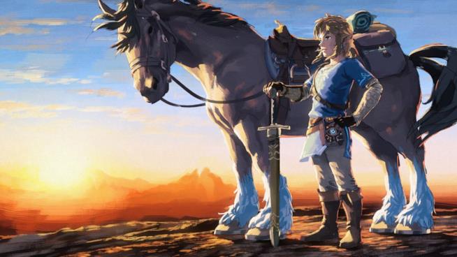 The Legend of Zelda: Breath of the Wild, ecco l'honest trailer di Smosh Games Link e Epona al tramonto