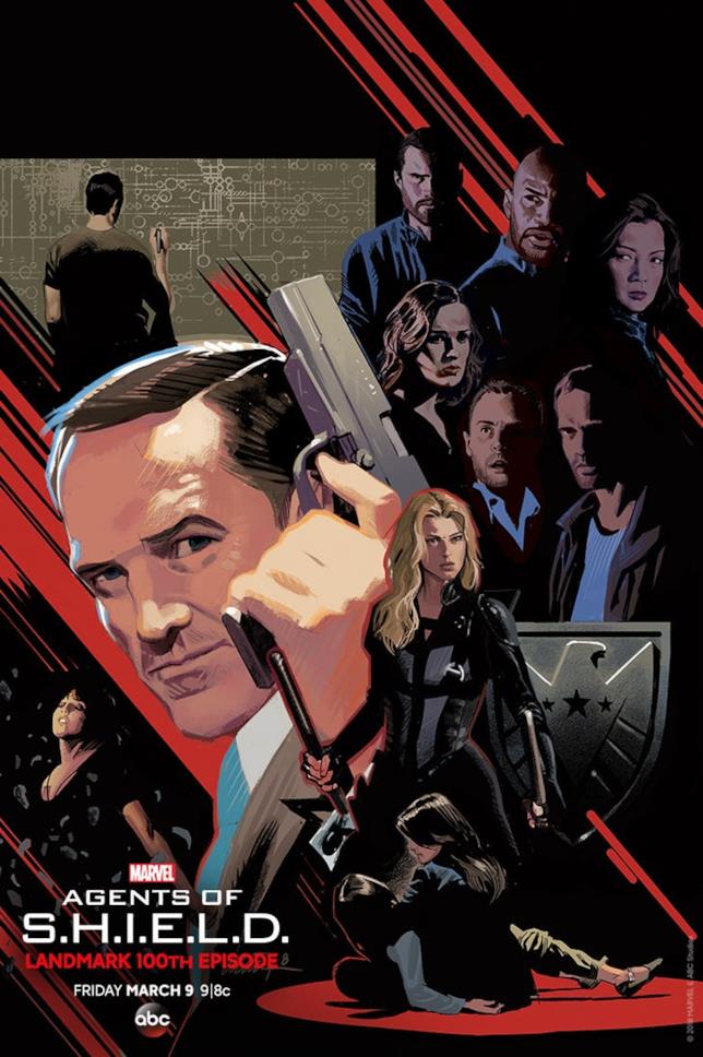 Il poster dell'episodio 100 di Marvel’s Agents of S.H.I.E.L.D. L'art poster di Marvel’s Agents of S.H.I.E.L.D. - episodio 100