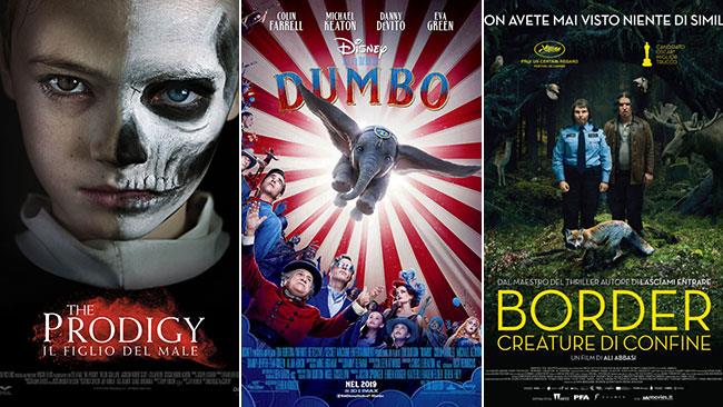Weekend al cinema: i film in sala il 30 e 31 marzo 2019 I poster di The Prodigy - Il figlio del male, Dumbo, Border - Creature di confine