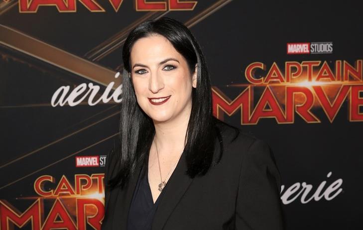 La montatrice di Captain Marvel Debbie Berman alla premiére del film Debbie Berman, editor di Captain Marvel