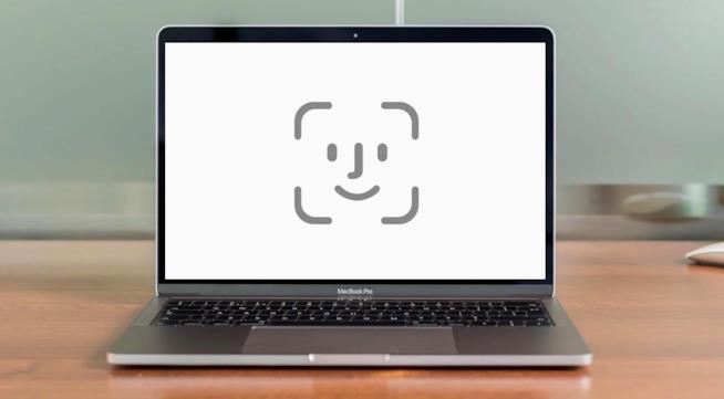 Il Face ID potrebbe presto arrivare anche sui Mac L'icona del Face ID sullo schermo di un MacBook Pro
