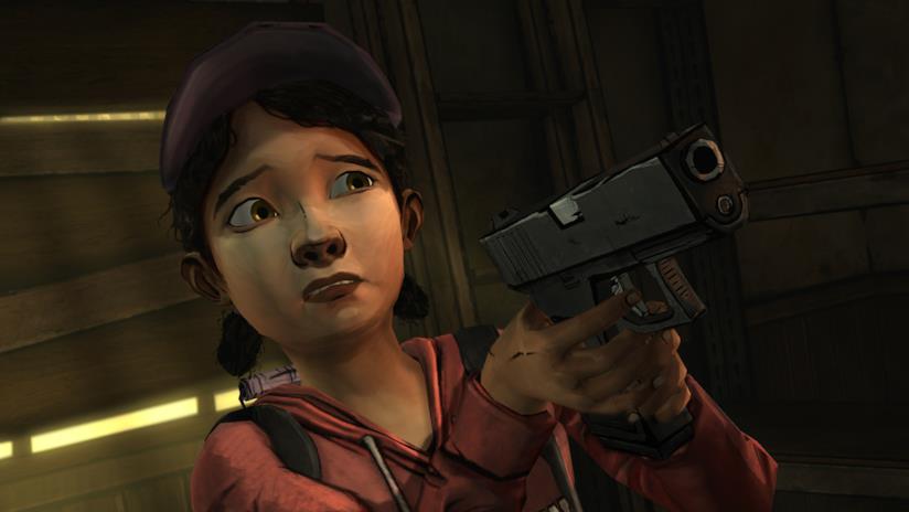 The Walking Dead, Clementine torna nella terza stagione Clementine impugna una pistola nella prima stagione di Telltale's The Walking Dead