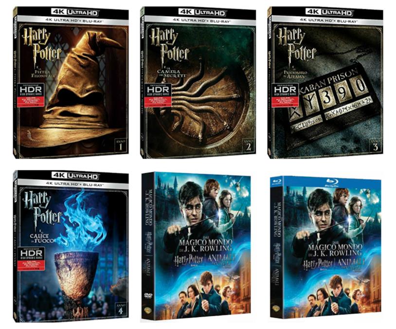 Il mondo di Harry Potter in DVD e Blu-ray I cofanetti di Harry Potter e Animali Fantastici