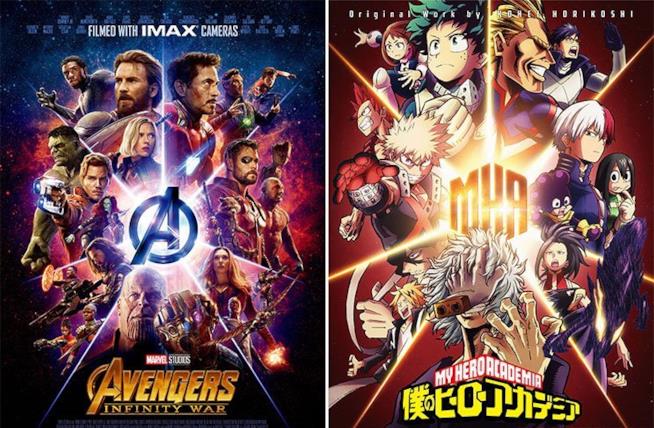 Team-up tra gli Avengers e i giovani eroi di My Hero Academia per celebrare l'uscita di Avengers: Infinity War in Giappone Un crossover tra Avengers e My Hero Academia? Perché no!