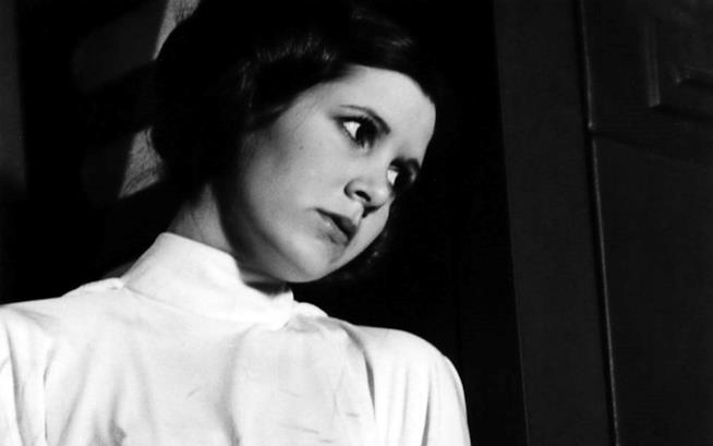 L'universo videoludico rende omaggio a Carrie Fisher Un ritratto di Carrie Fisher nella trilogia originale di Star Wars