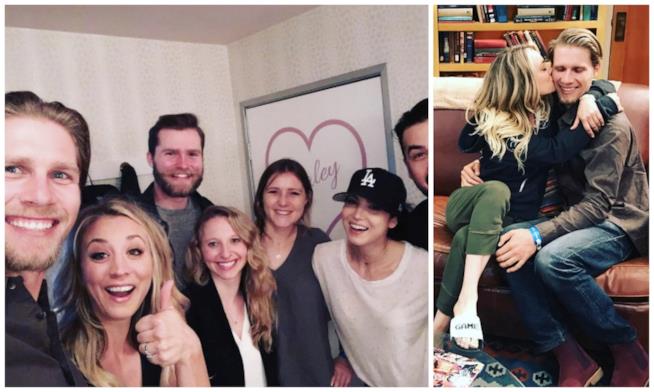Kaley Cuoco e Karl Cook sul set di The Big Bang Theory Kaley Cuoco e Karl Cook insieme su Instagram