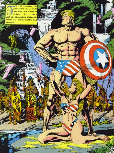 Capitan America in costume da bagno Come appare Capitan America in Marvel Illustrated: The Swimsuit Issue