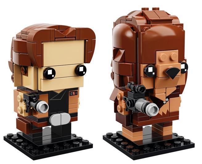 I set di LEGO Solo e Chewbacca Brickheadz Dettagli sui due set di LEGO di Solo e Chewbacca della linea Brickheadz