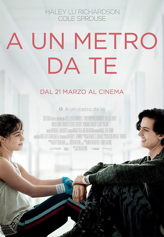 Poster ufficiale del teen movie A un metro da te La locandina del film A un metro da te