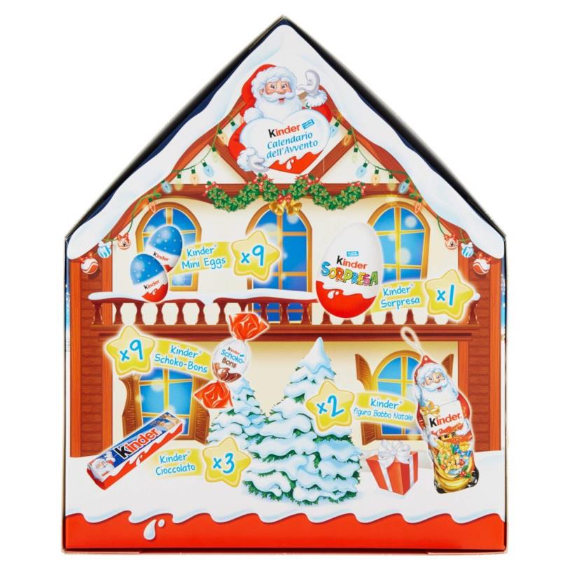 Tante golosità Kinder nel calendario dell'avvento Il calendario dell'avvento di Kinder
