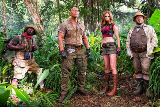 The Rock pubblica nuove foto e video dal set di Jumanji scena del sequel di Jumanji